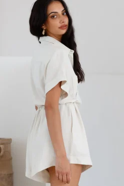 Rompers>Hello Molly Viamo Romper Beige