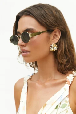 Sunglasses>Hello Molly Vienna Sunglasses Gold