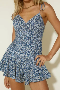 Rompers>Hello Molly Views From Venice Romper Blue