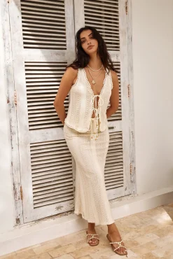 Cropped>Hello Molly Villa Bliss Top Beige