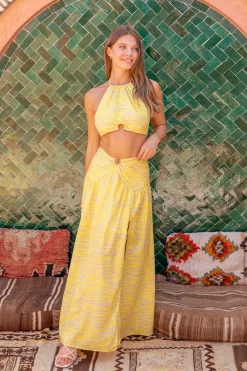 Cropped>Hello Molly Villasi Crop Top Yellow