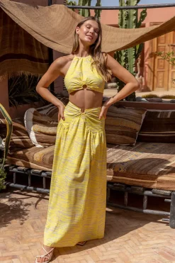 Cropped>Hello Molly Villasi Crop Top Yellow