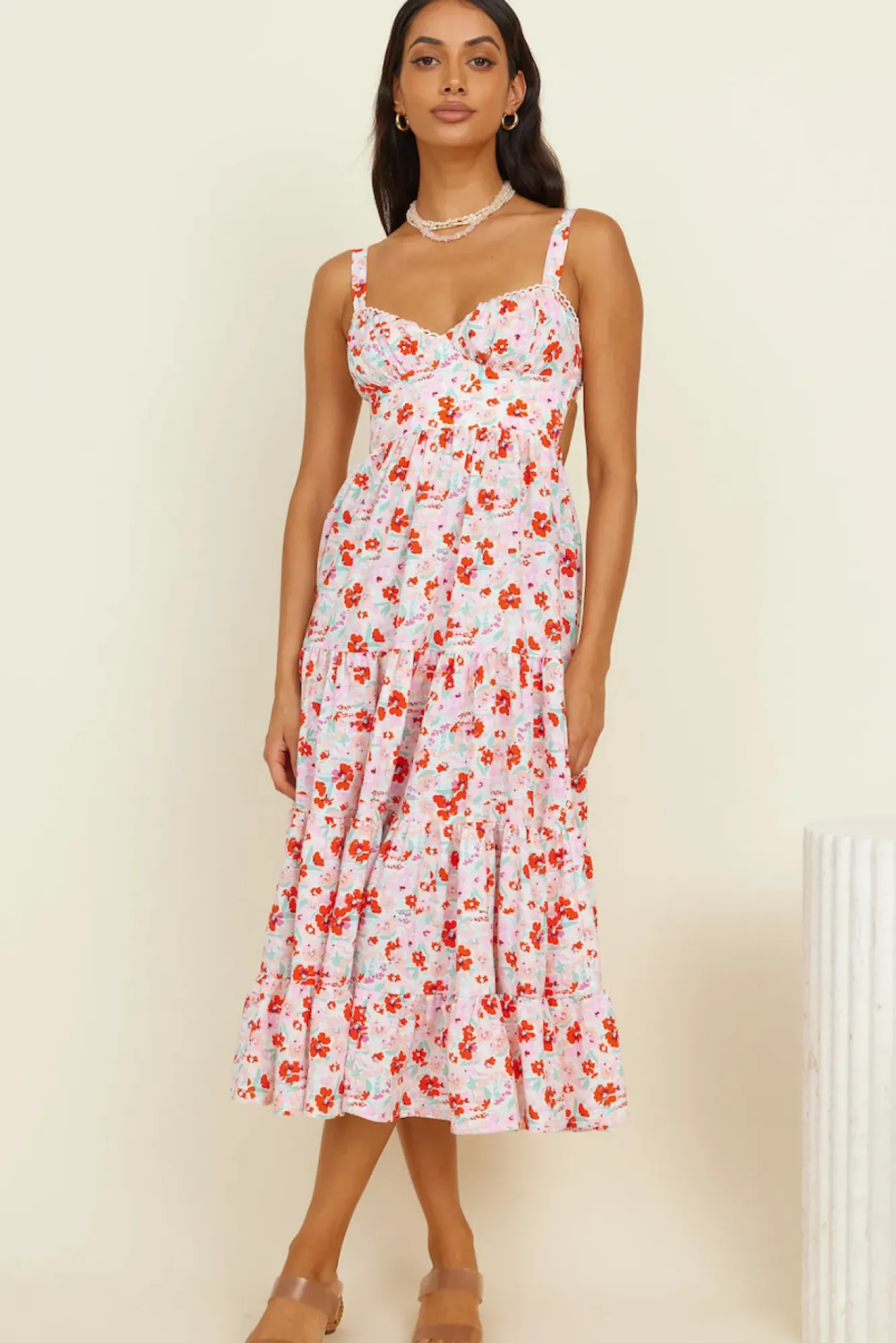Casual Dresses|Maxi Dresses>Hello Molly Vivid Daydreams Maxi Dress Pink
