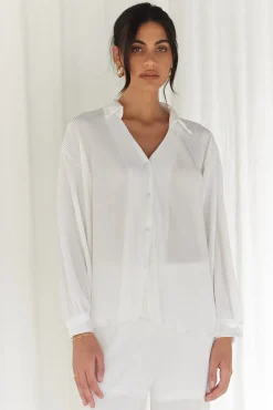 Shirts|Long Sleeve>Hello Molly Voyager Shirt White
