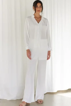 Shirts|Long Sleeve>Hello Molly Voyager Shirt White