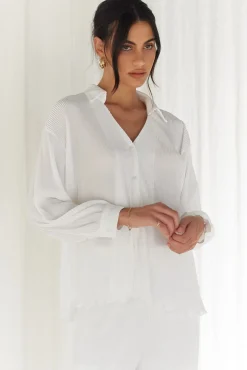 Shirts|Long Sleeve>Hello Molly Voyager Shirt White