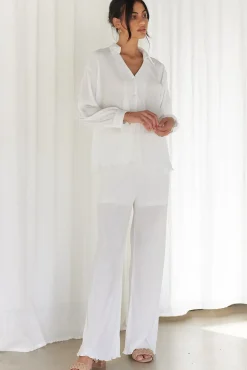 Shirts|Long Sleeve>Hello Molly Voyager Shirt White