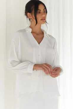 Shirts|Long Sleeve>Hello Molly Voyager Shirt White