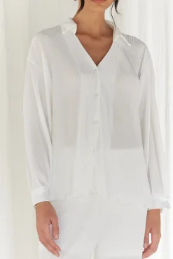 Shirts|Long Sleeve>Hello Molly Voyager Shirt White