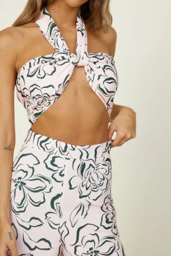 Cropped>Hello Molly Wait For Me Crop Top Beige