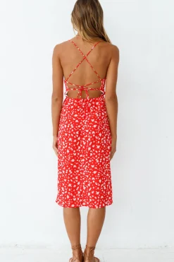 Spring Break Dresses|Casual Dresses>Hello Molly Waiting For Spring Midi Dress Red