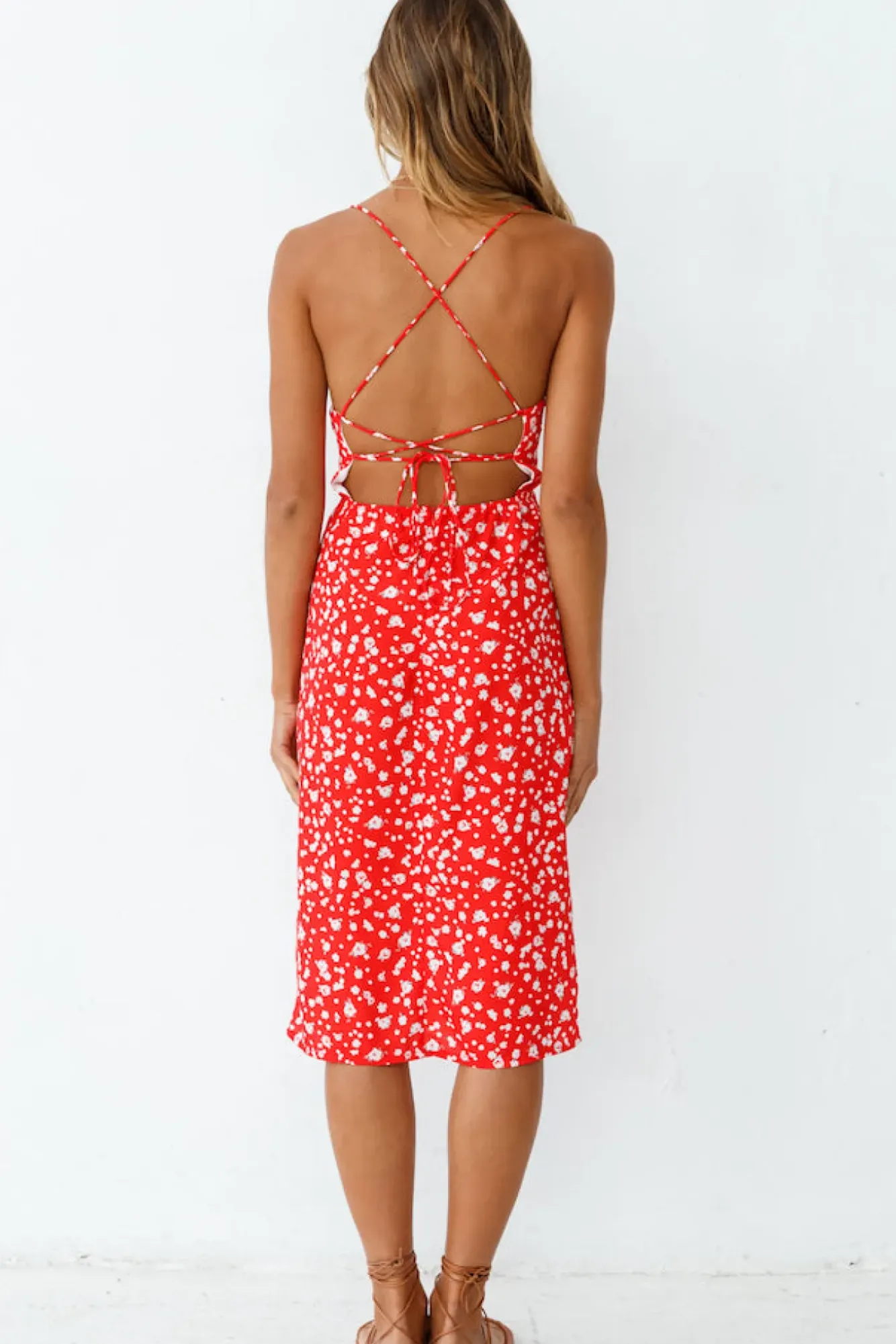 Spring Break Dresses|Casual Dresses>Hello Molly Waiting For Spring Midi Dress Red