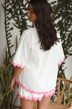 Two-Piece Shorts Set>Hello Molly Walk The Walk Set Pink
