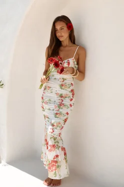 Date Night Dresses|Brunch Dresses>Hello Molly Wander Beyond Mesh Maxi Dress Floral