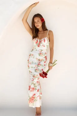 Date Night Dresses|Brunch Dresses>Hello Molly Wander Beyond Mesh Maxi Dress Floral
