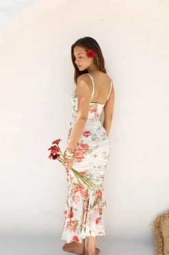 Date Night Dresses|Brunch Dresses>Hello Molly Wander Beyond Mesh Maxi Dress Floral