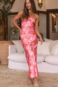 Wedding Guest Dresses|Formal Dresses>Hello Molly Wandering Eyes Maxi Dress Pink