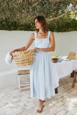 Wedding Guest Dresses|Vacation Dresses>Hello Molly Wandering Soul Maxi Dress Blue