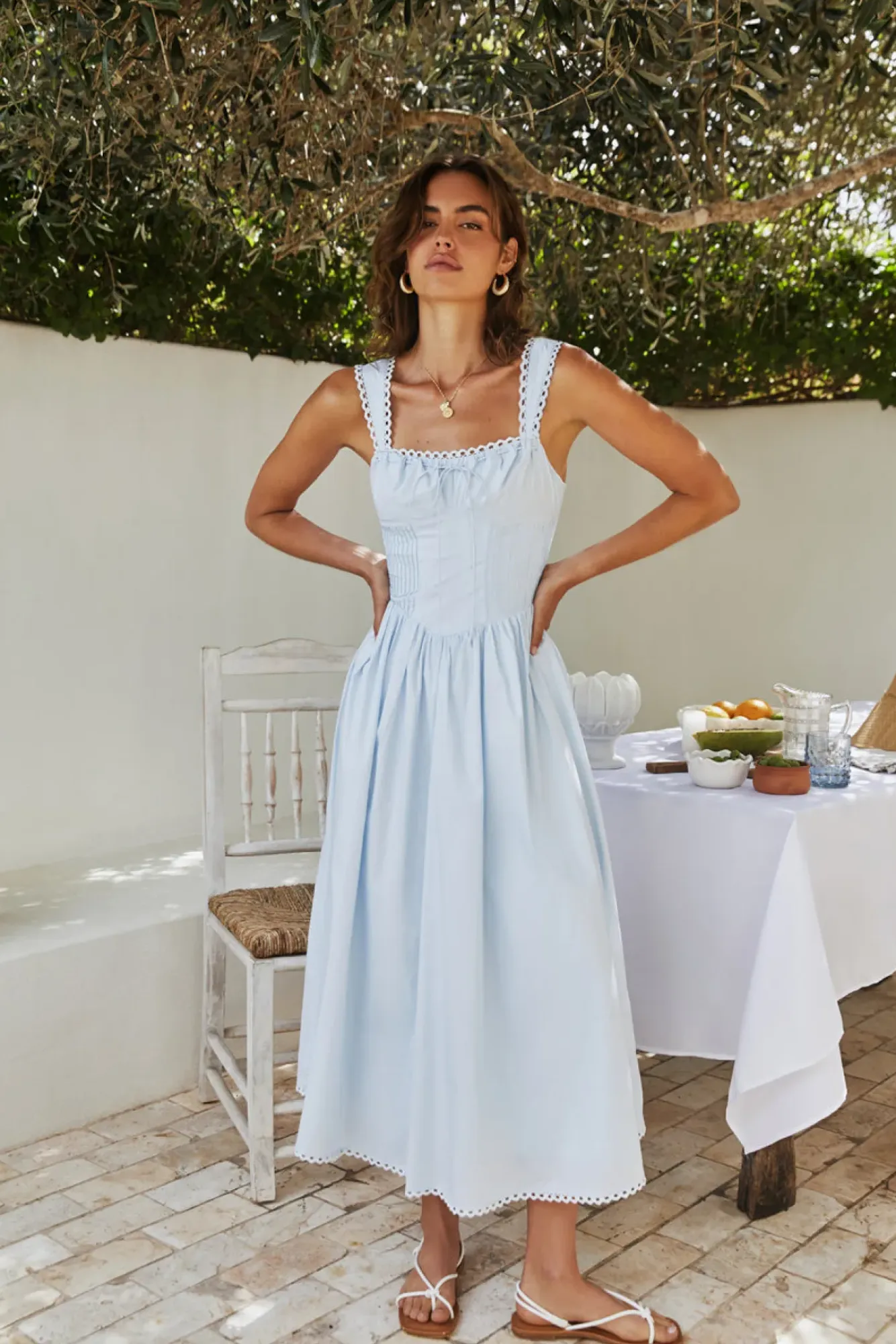 Wedding Guest Dresses|Vacation Dresses>Hello Molly Wandering Soul Maxi Dress Blue