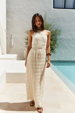 Wedding Guest Dresses|Formal Dresses>Hello Molly Wandering Soul Maxi Dress Cream