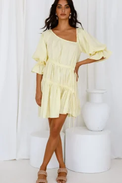 Spring Break Dresses|Brunch Dresses>Hello Molly Warming Up Dress Yellow