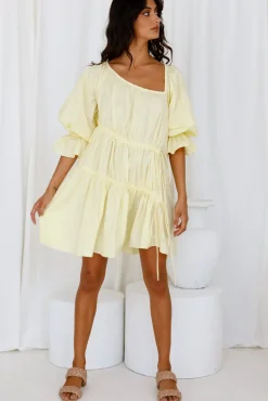 Spring Break Dresses|Brunch Dresses>Hello Molly Warming Up Dress Yellow