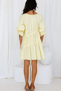 Spring Break Dresses|Brunch Dresses>Hello Molly Warming Up Dress Yellow