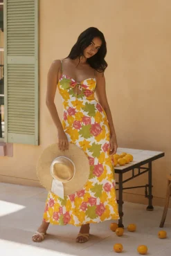 Cocktail Dresses|Vacation Dresses>Hello Molly Warm Regards Maxi Dress Print