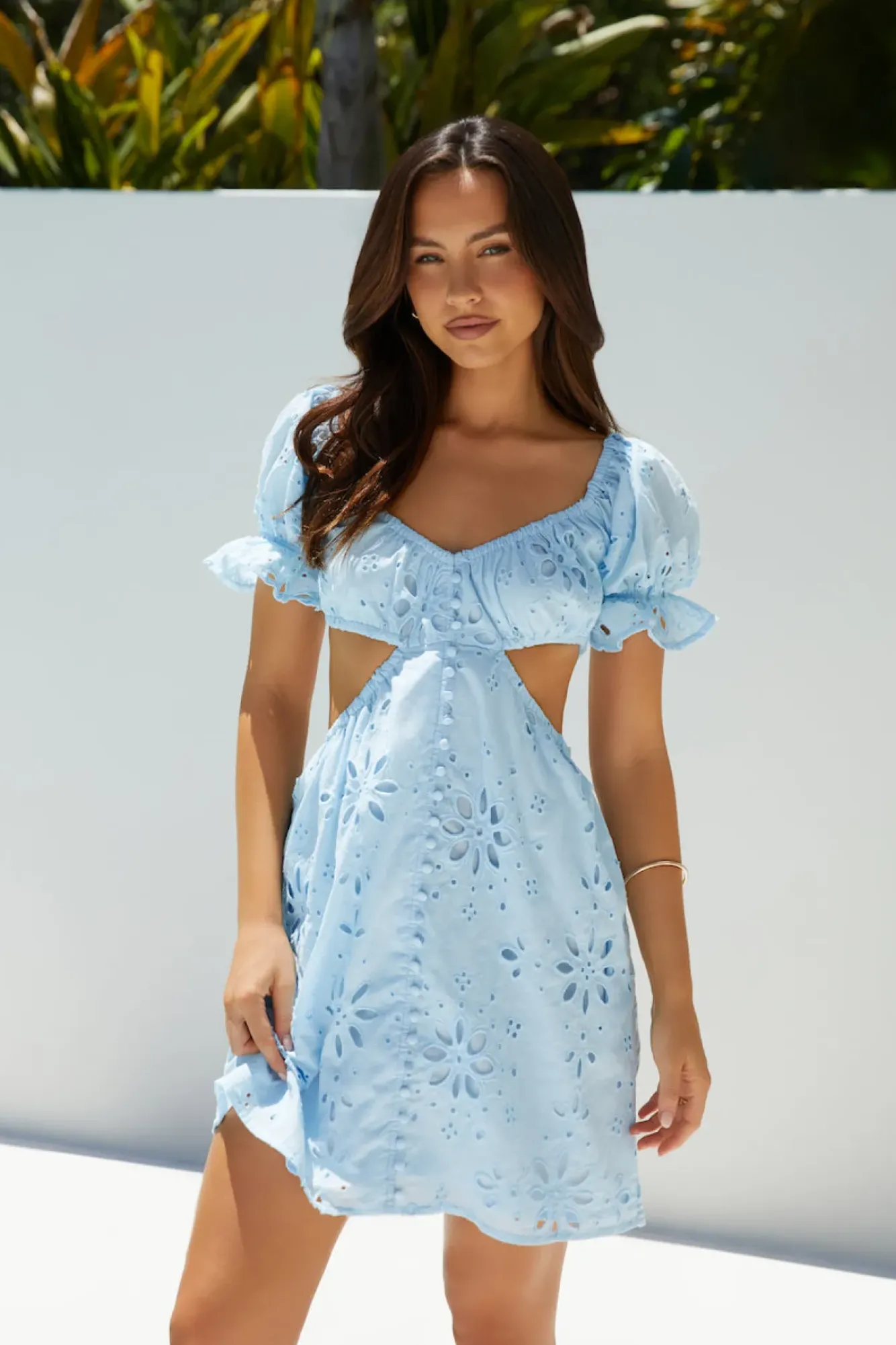 Vacation Dresses|Brunch Dresses>Hello Molly Warm Wishes Mini Dress Blue