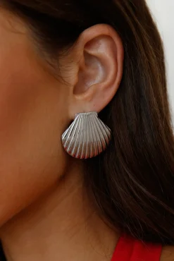 Earrings>Hello Molly Washed Up Earrings Silver