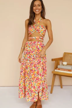 Skirt And Top Sets>Hello Molly Wattlebush Maxi Skirt Red