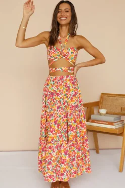 Skirt And Top Sets>Hello Molly Wattlebush Maxi Skirt Red