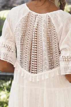 Spring Break Dresses|Bump Friendly>Hello Molly Wave After Wave Dress White