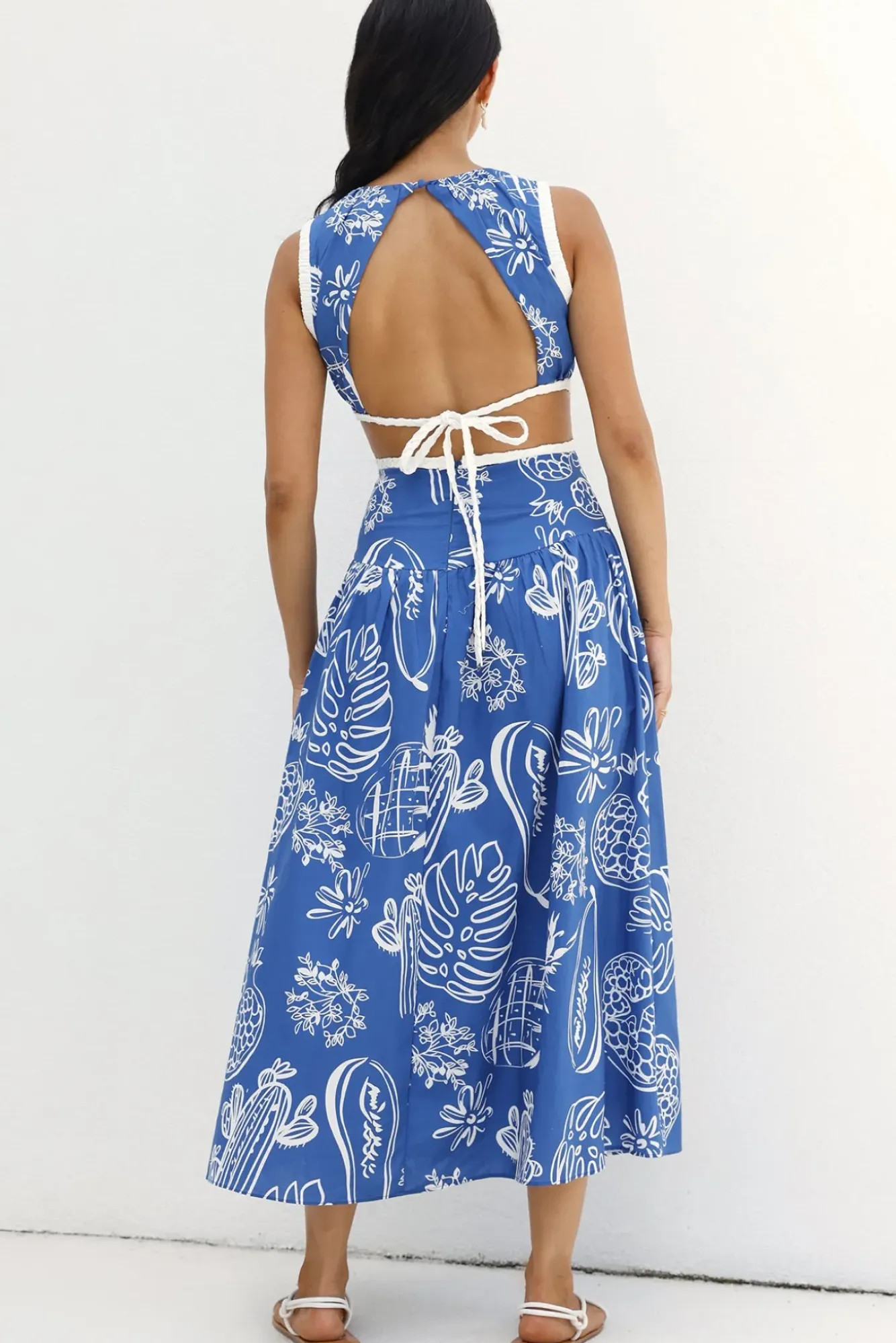 Wedding Guest Dresses|Vacation Dresses>Hello Molly Waves of Serenity Maxi Dress Blue