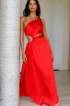 Formal Dresses|Bridesmaid Dresses>Hello Molly We Got This Feeling Maxi Dress Red