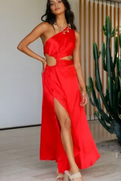 Formal Dresses|Bridesmaid Dresses>Hello Molly We Got This Feeling Maxi Dress Red