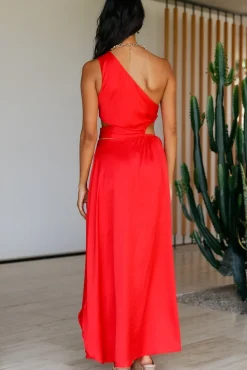 Formal Dresses|Bridesmaid Dresses>Hello Molly We Got This Feeling Maxi Dress Red