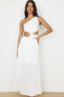 White Dresses|Maxi Dresses>Hello Molly We Got This Feeling Maxi Dress White