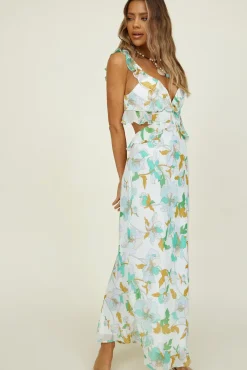 Maxi Dresses>Hello Molly West Coast Drive Maxi Dress Green