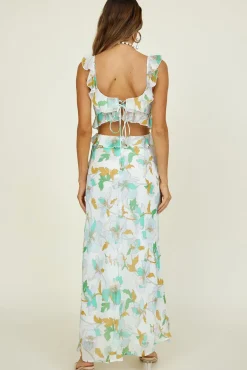Maxi Dresses>Hello Molly West Coast Drive Maxi Dress Green
