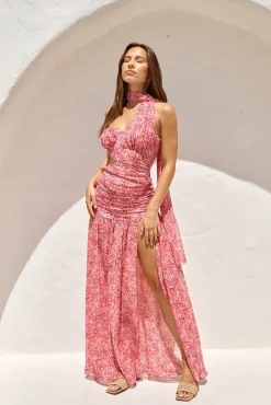 Wedding Guest Dresses|Cocktail Dresses>Hello Molly What A Girl Loves Strapless Maxi Dress Pink