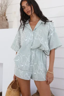 Two-Piece Shorts Set>Hello Molly When In Milan Set Green