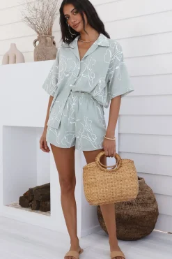 Two-Piece Shorts Set>Hello Molly When In Milan Set Green