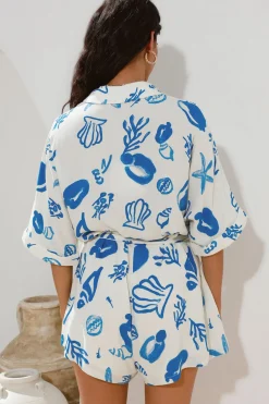 Rompers>Hello Molly Where It Begins Romper Blue