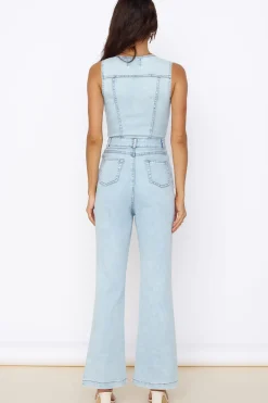 Rompers|Jumpsuits>Hello Molly Wherever I Go Jumpsuit Blue Denim