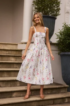 Vacation Dresses|Date Night Dresses>Hello Molly Whimsical Charm Maxi Dress Print