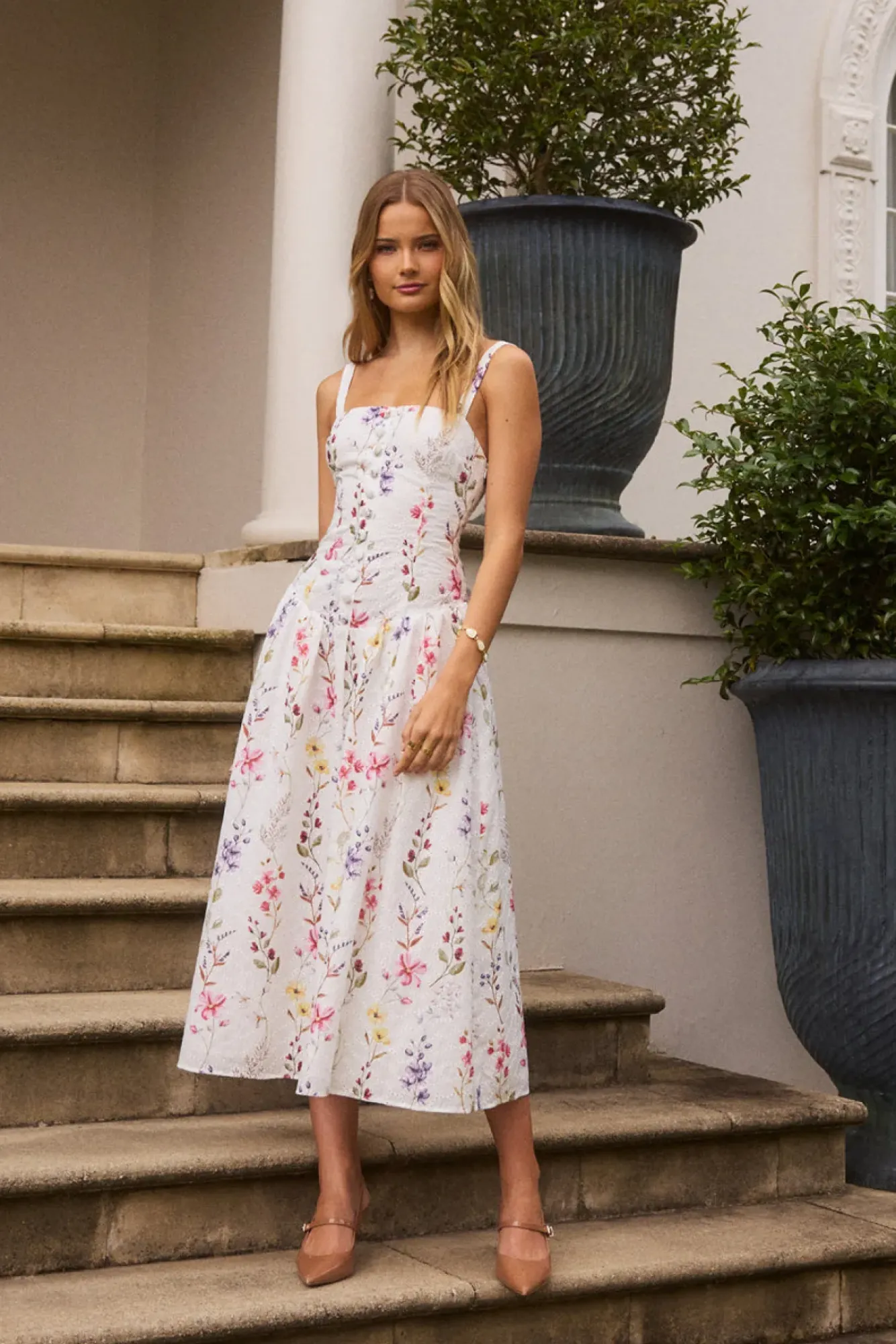 Vacation Dresses|Date Night Dresses>Hello Molly Whimsical Charm Maxi Dress Print