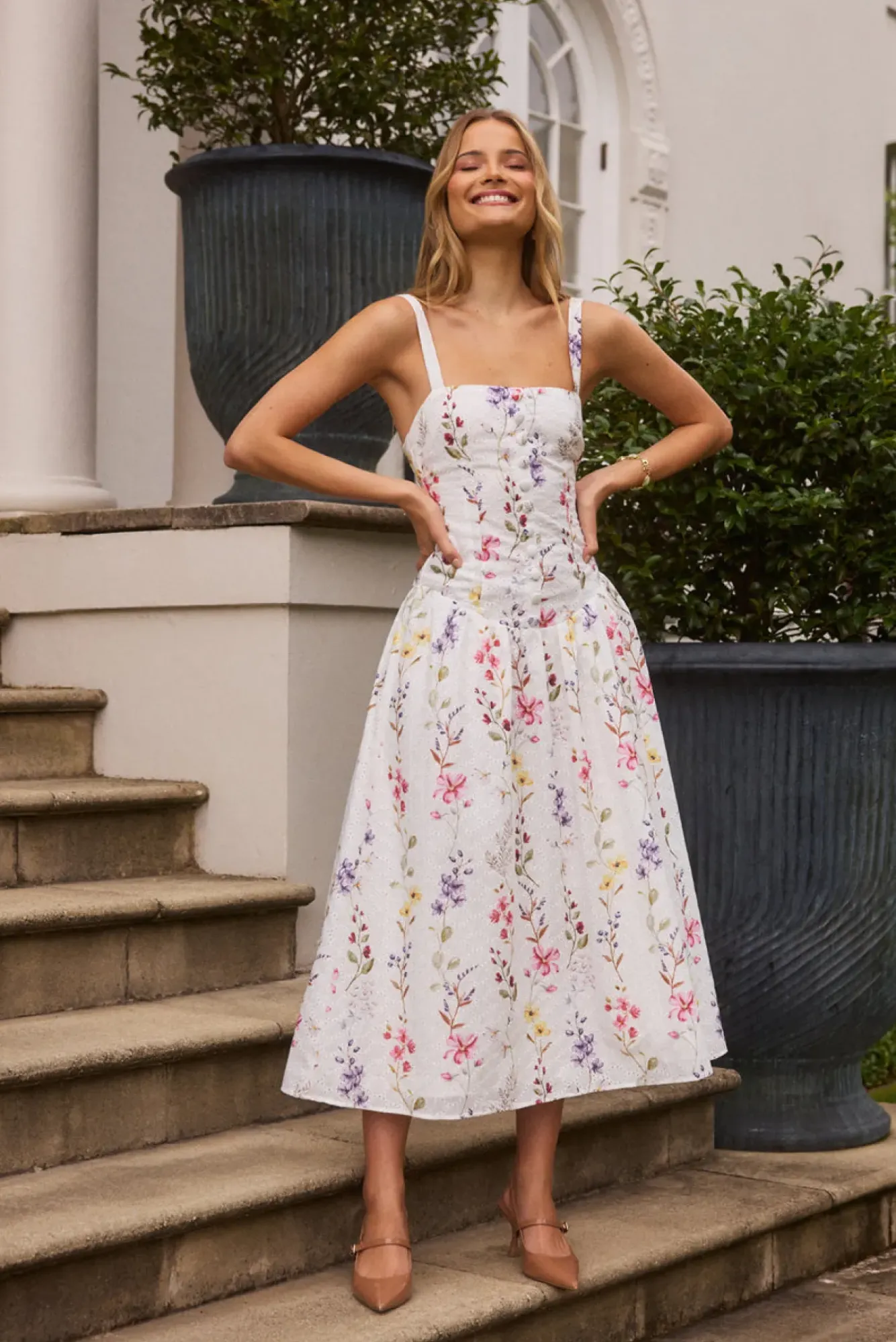Vacation Dresses|Date Night Dresses>Hello Molly Whimsical Charm Maxi Dress Print