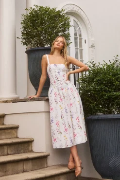 Vacation Dresses|Date Night Dresses>Hello Molly Whimsical Charm Maxi Dress Print