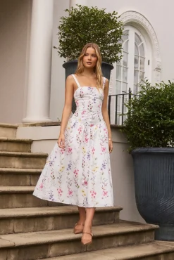 Vacation Dresses|Date Night Dresses>Hello Molly Whimsical Charm Maxi Dress Print